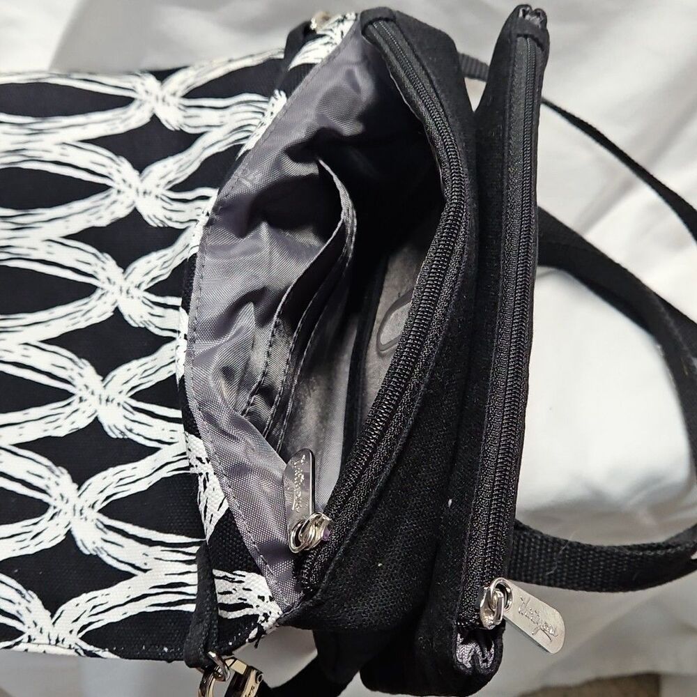 Thirty-One 31 Double Up Crossbody Purse Black Links - Picture 6 of 7